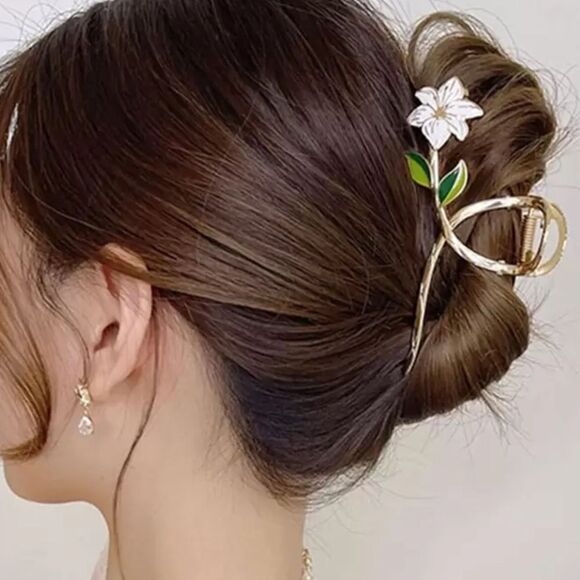 Floral Hair Clip A1171 - Picture 2 of 3